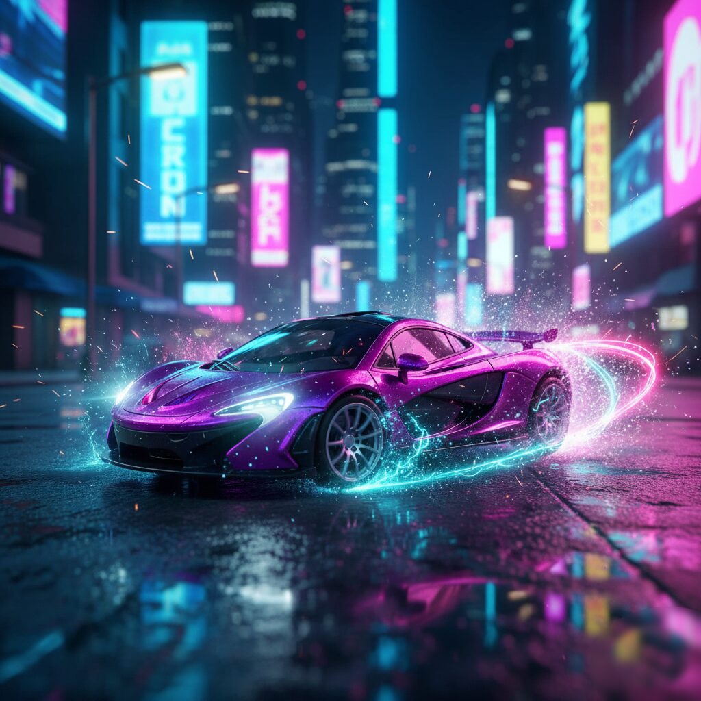 Ferngesteuertes Sportauto P1 Rosa