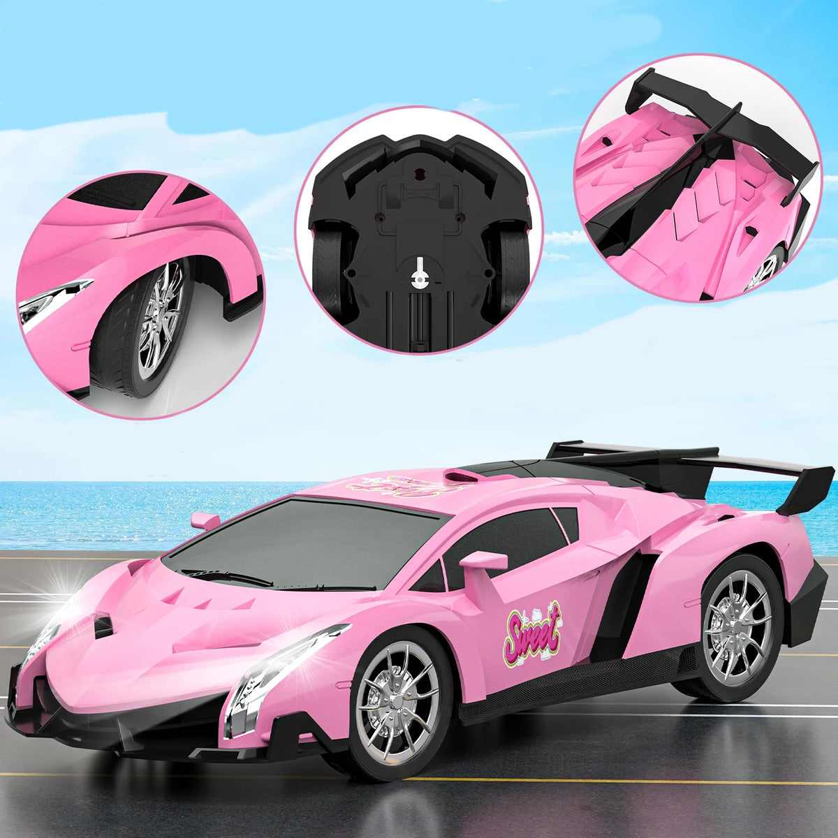 Ferngesteuertes Sportcoupé Rosa