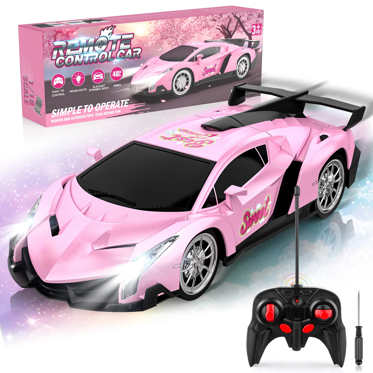 Ferngesteuertes Sportcoupé Rosa